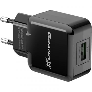 Зарядное устройство Grand-X CH-03UMB (5V/2,1A + DC cable Micro USB) Black Фото 1