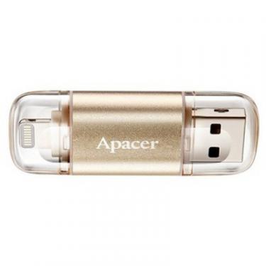 USB флеш накопитель Apacer 32GB AH190 Gold USB 3.1/Lightning Фото
