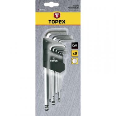 Набор инструментов Topex ключі шестигранні HEX 1.5-10 мм, набір 9 шт.*1 уп. Фото 1