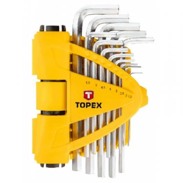 Набор инструментов Topex ключі шестигранні 1.5-10 мм, набір 13 шт. Фото
