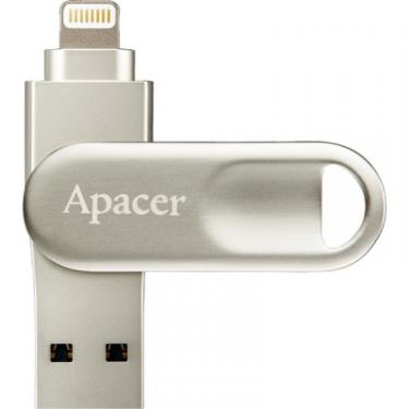 USB флеш накопитель Apacer 32GB AH790 Silver USB 3.1/Lightning Фото 1