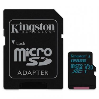 Карта памяти Kingston 128GB microSDXC class 10 UHS-I U3 Canvas Go Фото 1