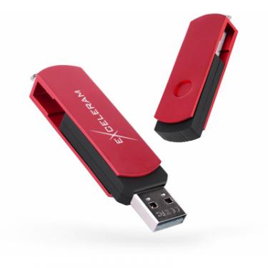 USB флеш накопитель eXceleram 64GB P2 Series Red/Black USB 2.0 Фото