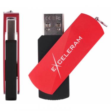 USB флеш накопитель eXceleram 64GB P2 Series Red/Black USB 2.0 Фото 3