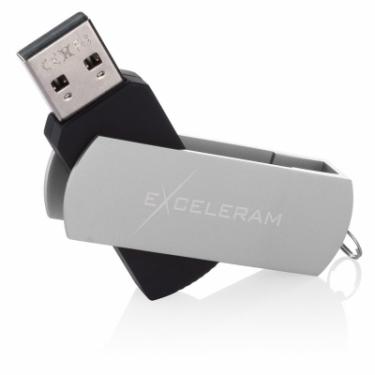 USB флеш накопитель eXceleram 64GB P2 Series Silver/Black USB 2.0 Фото 2