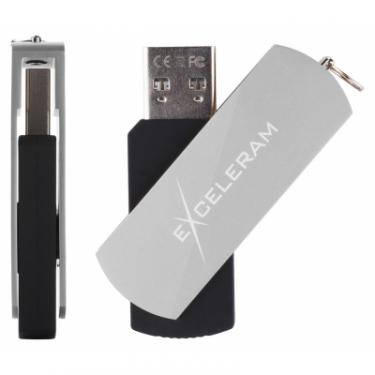 USB флеш накопитель eXceleram 64GB P2 Series Silver/Black USB 2.0 Фото 3