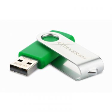 USB флеш накопитель eXceleram 16GB P1 Series Silver/Green USB 2.0 Фото 1