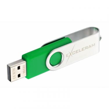 USB флеш накопитель eXceleram 16GB P1 Series Silver/Green USB 2.0 Фото 4