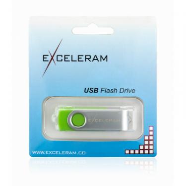 USB флеш накопитель eXceleram 16GB P1 Series Silver/Green USB 2.0 Фото 7