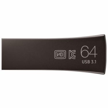 USB флеш накопитель Samsung 64GB Bar Plus Black USB 3.1 Фото 1