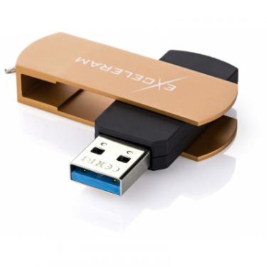 USB флеш накопитель eXceleram 32GB P2 Series Brown/Black USB 3.1 Gen 1 Фото 1