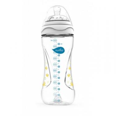 Бутылочка для кормления Nuvita Mimic 330 мл 4м+ антиколиковая, белая Фото