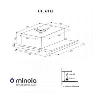 Вытяжка кухонная Minola HTL 6112 I 650 LED Фото 9