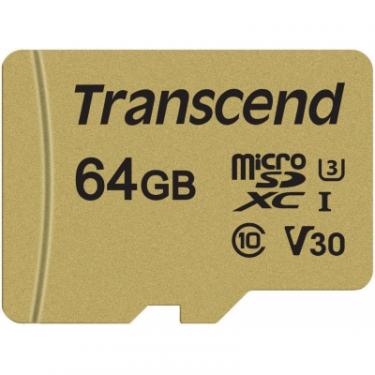 Карта памяти Transcend 64GB microSDHC class 10 UHS-I U3 V30 Фото