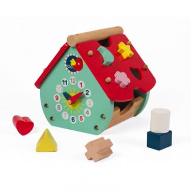 Развивающая игрушка Janod Сортер Домик с часами Фото