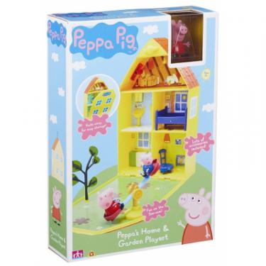 Игровой набор Peppa Pig ДОМ ПЕППЫ С ЛУЖАЙКОЙ (домик с аксессуарами, 2 фигу Фото 7