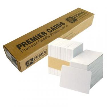 Карточка пластиковая чистая Zebra Premier PVC, белые, 30 mil, 500 шт Фото