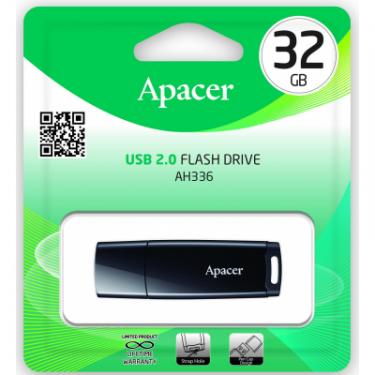 USB флеш накопитель Apacer 32GB AH336 Black USB 2.0 Фото 4