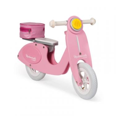Беговел Goki Ретро скутер розовый Фото