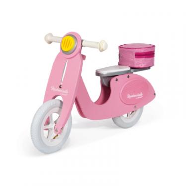 Беговел Goki Ретро скутер розовый Фото 1