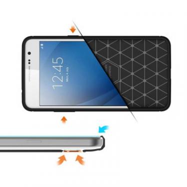 Чехол для мобильного телефона Laudtec для Samsung Galaxy J2 Prime/G532 Carbon Fiber (Bla Фото 1