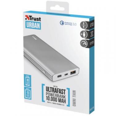 Батарея универсальная Trust Omni thin metal 10000 USB-C QC3 Фото 5