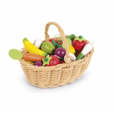 Игровой набор Janod Корзина с овощами и фруктами 24 эл Фото