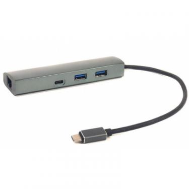 Порт-репликатор PowerPlant Type-C USB 3.1 -> 2*USB3.0, Type-C USB3.1, Gigabit Фото