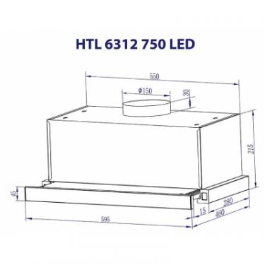 Вытяжка кухонная Minola HTL 6312 I 750 LED Фото 6