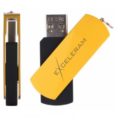 USB флеш накопитель eXceleram 8GB P2 Series Yellow2/Black USB 2.0 Фото 3