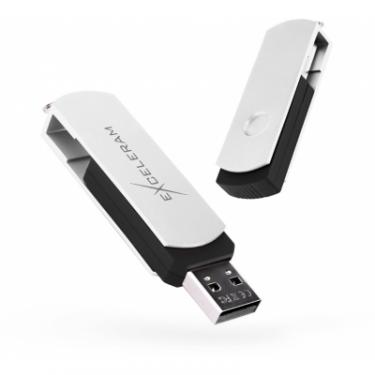 USB флеш накопитель eXceleram 64GB P2 Series White/Black USB 2.0 Фото