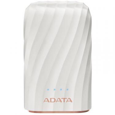 Батарея универсальная ADATA P1050C White (10050mAh, out 2*5V*2,4A max, cable U Фото