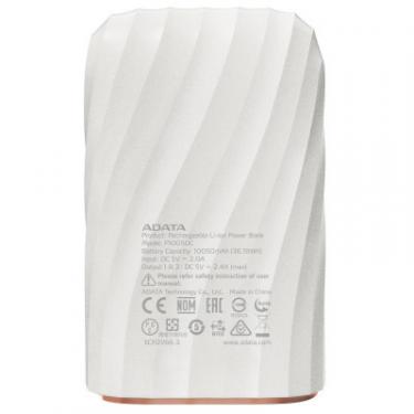Батарея универсальная ADATA P1050C White (10050mAh, out 2*5V*2,4A max, cable U Фото 1