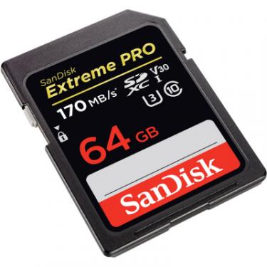 Карта памяти SanDisk 64GB SDXC class 10 V30 UHS-I U3 Extreme Pro Фото 1