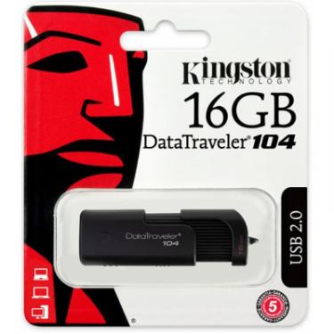 USB флеш накопитель Kingston 16GB DataTraveller 104 Black USB 2.0 Фото 5