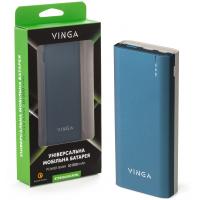 Батарея универсальная Vinga 10000 mAh soft touch blue Фото 5