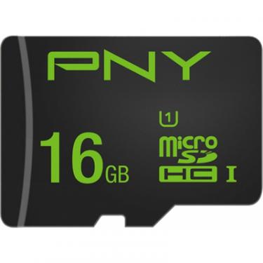 Карта памяти PNY flash 16GB microSDHC class 10 UHS-I Фото 1
