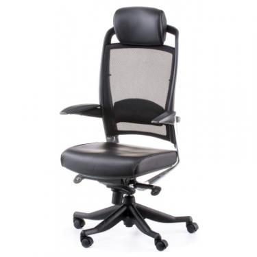 Офисное кресло Special4You FULKRUM BLACK LEATHER, BLACK MESH Фото