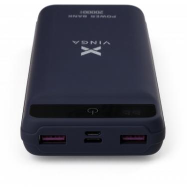 Батарея универсальная Vinga 20000 mAh QC3.0 Display soft touch purple Фото 6