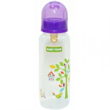Бутылочка для кормления Baby Team с латексной соской, 250 мл 0+ фиол Фото 1