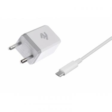 Зарядное устройство 2E USB Wall Charger USB:DC5V/2.1A +кабель MicroUSB 2. Фото 1