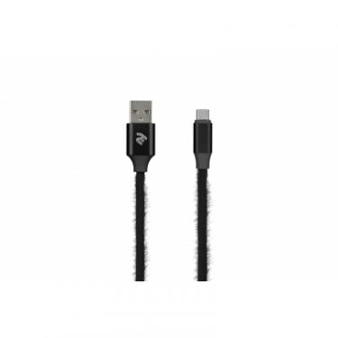 Дата кабель 2E USB 2.0 AM to Micro 5P 1.0m Fur black Фото