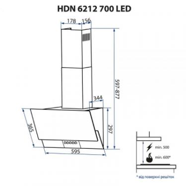 Вытяжка кухонная Minola HDN 6212 BL/I 700 LED Фото 10