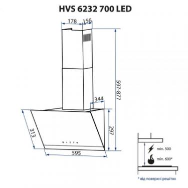 Вытяжка кухонная Minola HVS 6232 WH/INOX 700 LED Фото 10