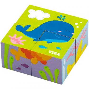 Развивающая игрушка Viga Toys Пазл-кубики Подводный мир Фото