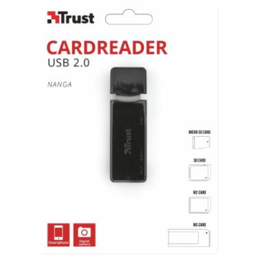 Считыватель флеш-карт Trust Nanga USB 2.0 BLACK Фото 2