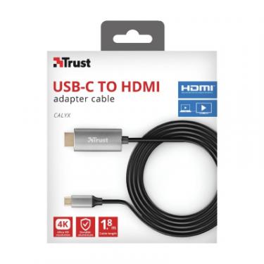 Кабель мультимедийный Trust USB-C to HDMI 1.8м BLACK Фото 9