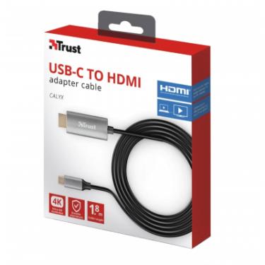 Кабель мультимедийный Trust USB-C to HDMI 1.8м BLACK Фото 10