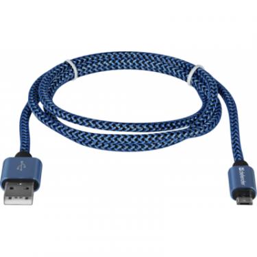 Дата кабель Defender USB 2.0 AM to Micro 5P 1.0m USB08-03T blue Фото 1