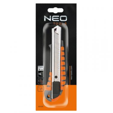 Нож канцелярский Neo Tools 18 мм, металический корпус Фото 1